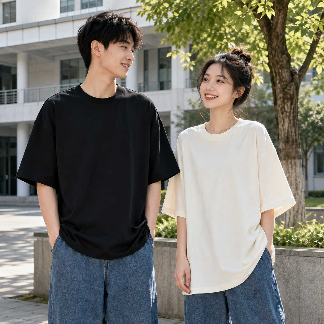 Ảnh đại diện Mẫu áo thun cổ tròn oversize đồng phục Ảnh đại diện Mẫu áo thun cổ tròn oversize đồng phục