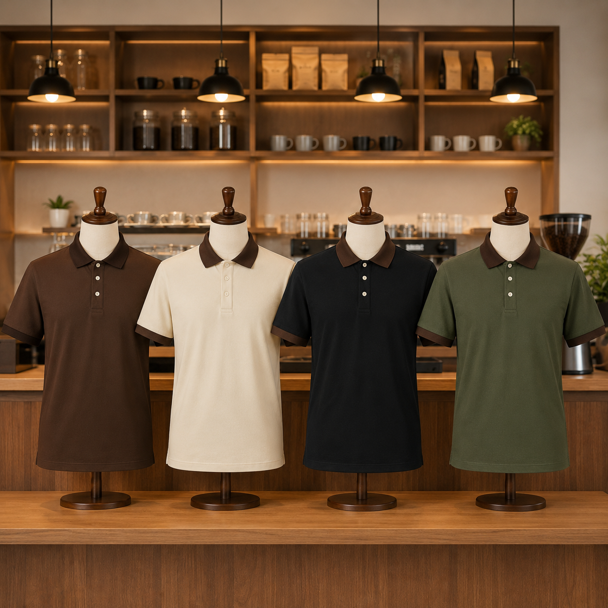 Ảnh màu áo Mẫu áo polo đồng phục quán cafe Ảnh màu áo Mẫu áo polo đồng phục quán cafe