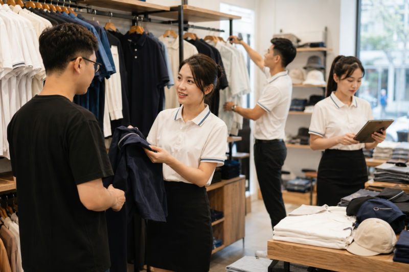 Áo thun đồng phục bán hàng