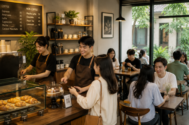 Áo thun đồng phục quán cafe