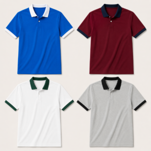 Các màu Mẫu áo polo phối cổ đồng phục