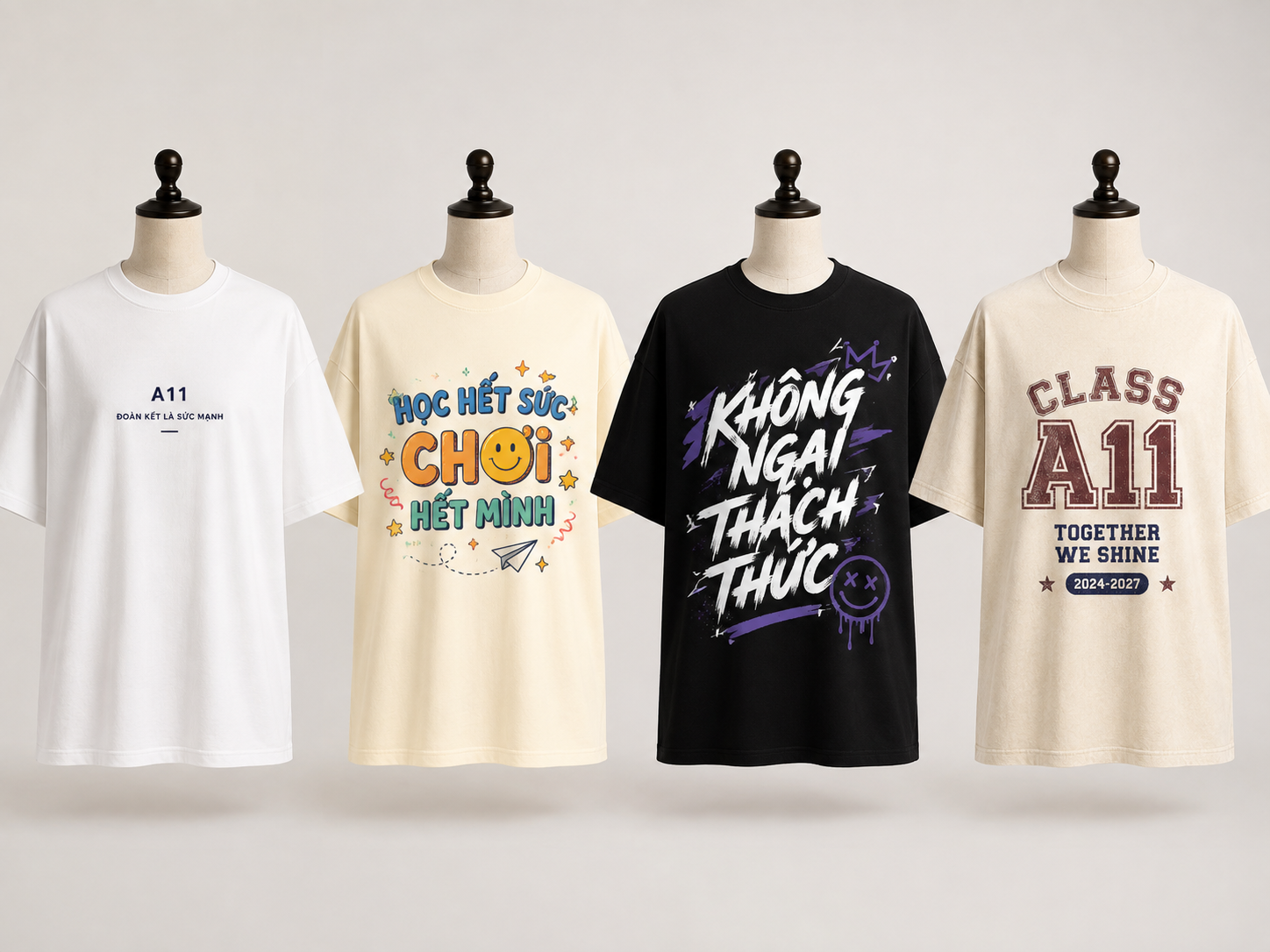 Các phong cách slogan áo lớp