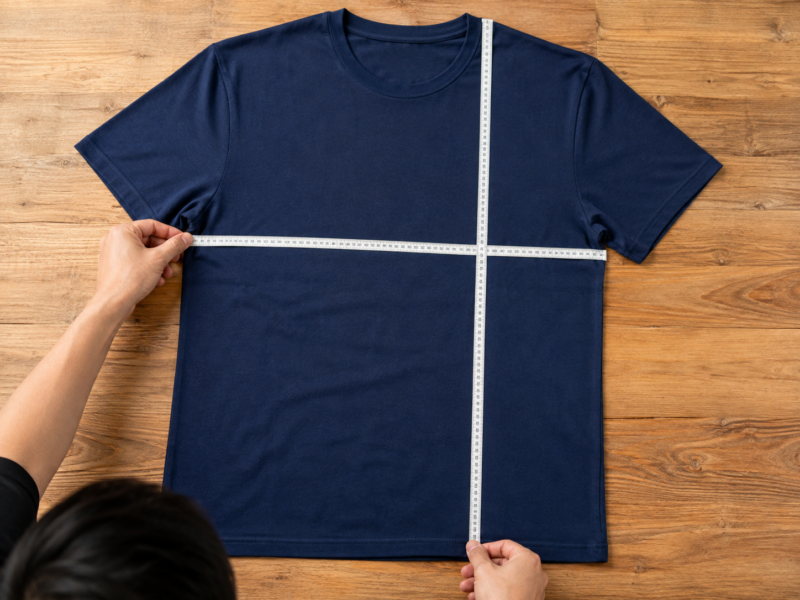 Cách đo size áo thun đồng phục