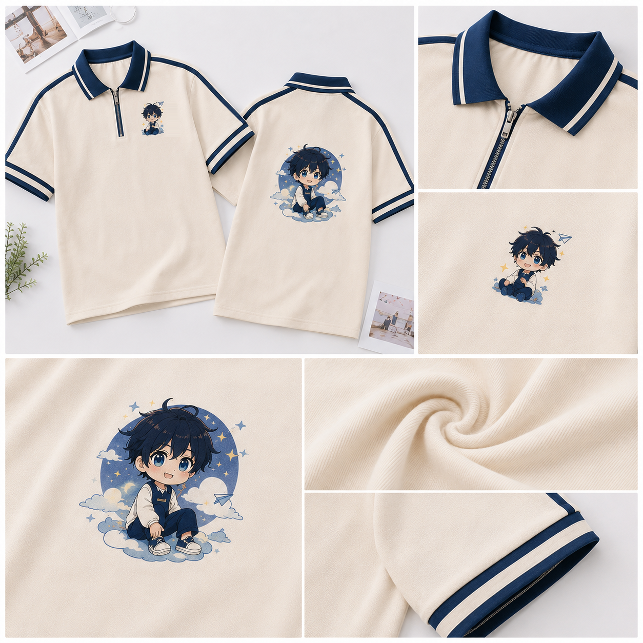 Chi tiết mẫu áo lớp anime mặt trước mặt sau và chất liệu Chi tiết mẫu áo lớp anime mặt trước mặt sau và chất liệu