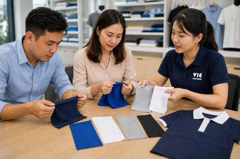 Chọn chất liệu áo thun đồng phục công ty