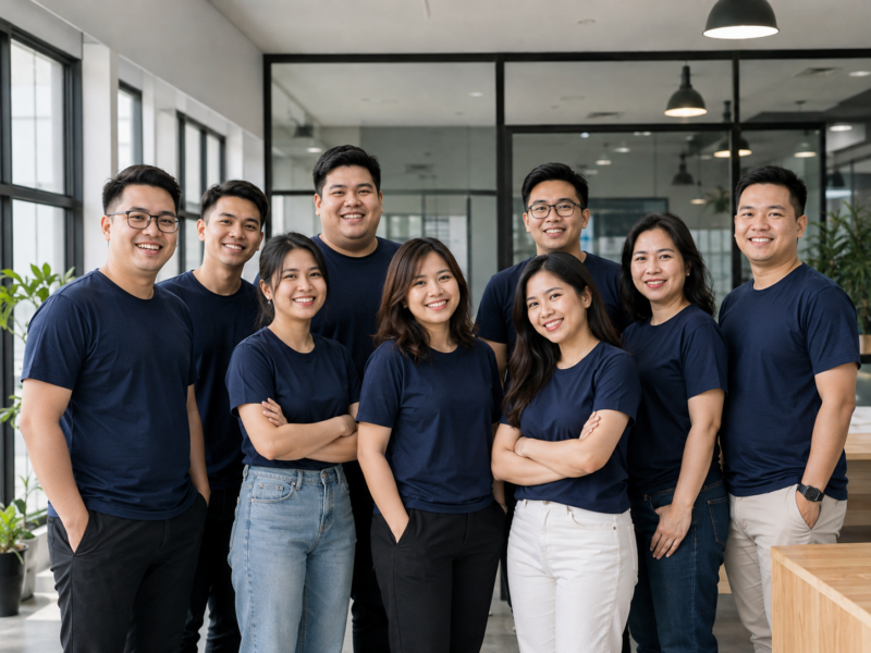 Chọn size đồng phục áo thun theo yêu cầu