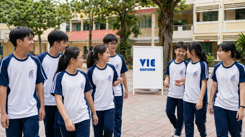 Đặt áo lớp cho học sinh cấp 2 theo yêu cầu