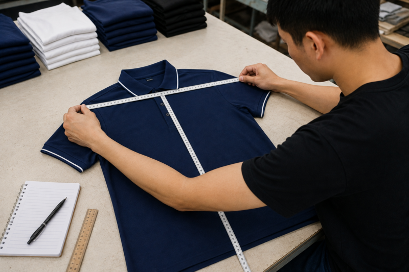 Đo thông số áo thun để chọn size
