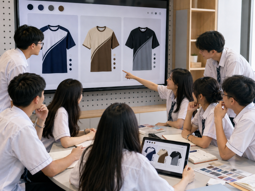 Duyệt màu thiết kế áo lớp