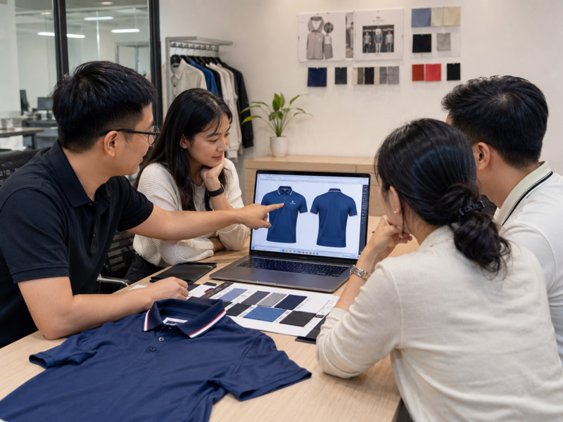 Duyệt mockup trước khi in báo giá áo thun đồng phục