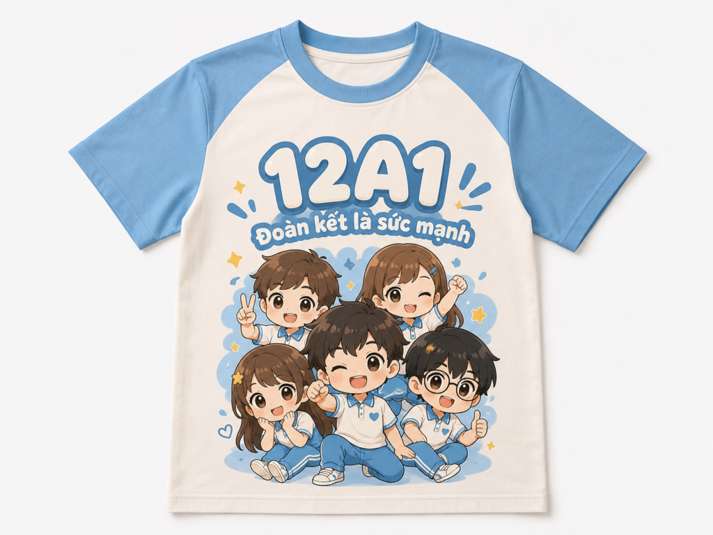 Font chữ áo lớp anime chibi