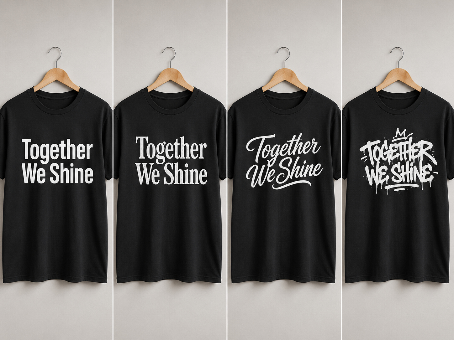 Font chữ thiết kế slogan áo lớp