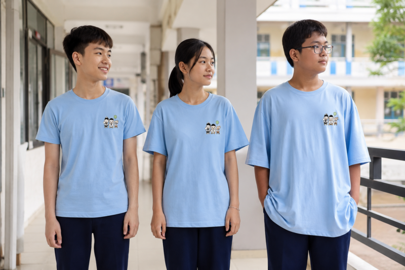 Form áo lớp cho học sinh cấp 2