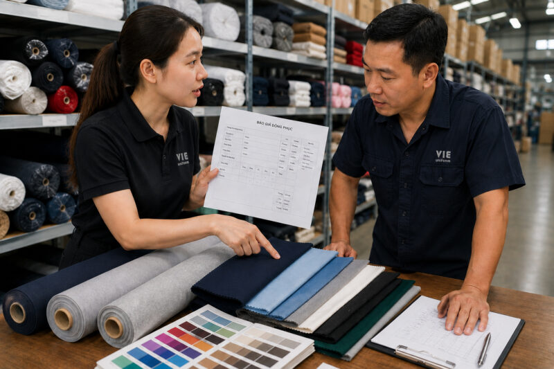 Kiểm tra báo giá may đồng phục