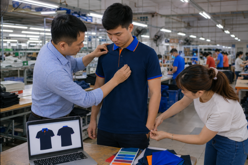 Kiểm tra mẫu đồng phục công ty