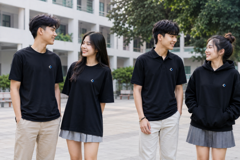 Mẫu áo lớp màu đen