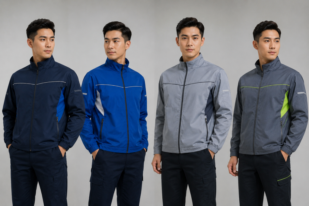 Màu đồng phục áo khoác gió nhà máy