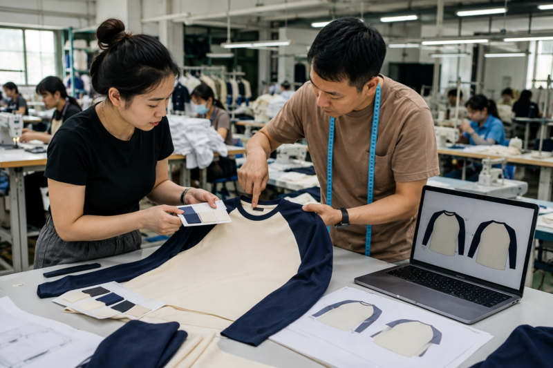 May áo lớp raglan