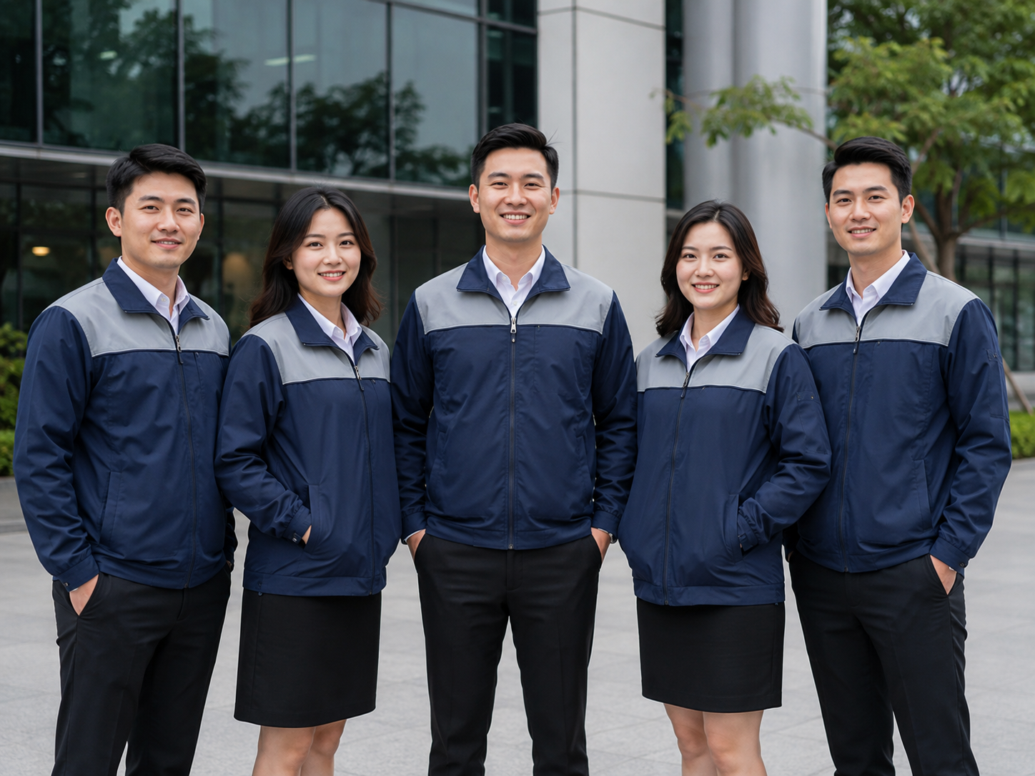 may đồng phục áo khoác công ty theo yêu cầu
