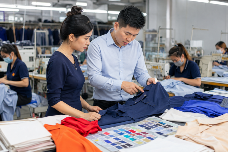 May đổng phục công ty