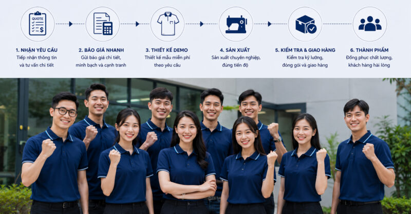 Nhận báo giá và may đồng phục theo yêu cầu