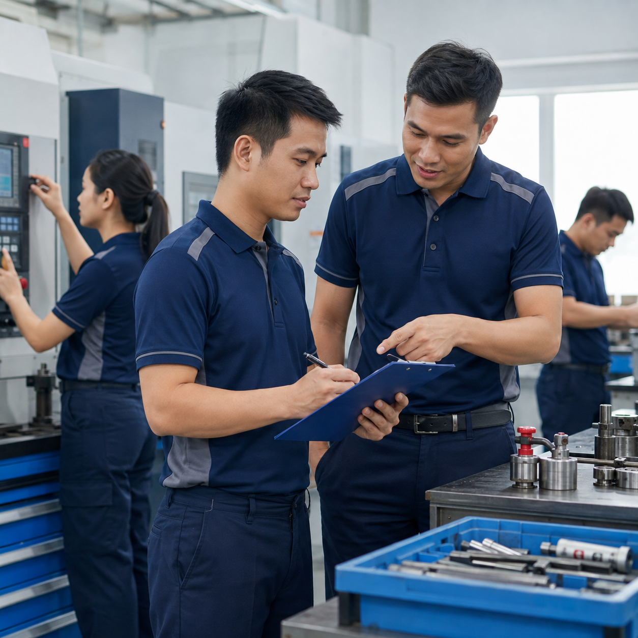 Nhân viên mặc Mẫu áo polo đồng phục kỹ thuật Nhân viên mặc Mẫu áo polo đồng phục kỹ thuật