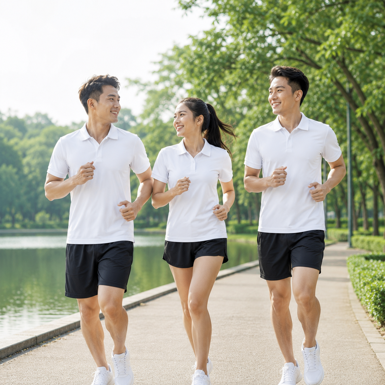 Nhóm mặc Mẫu áo thun đồng phục Airycool Nhóm mặc Mẫu áo thun đồng phục Airycool