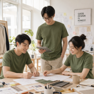 Nhóm mặc Mẫu áo thun đồng phục cotton 100%