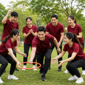 Nhóm mặc Mẫu áo thun đồng phục thun lạnh