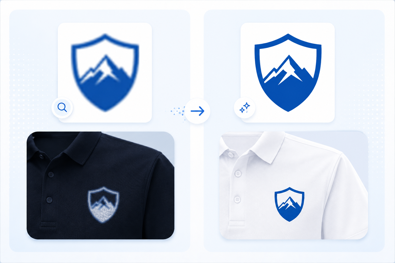 Phục hồi logo mờ, tạo file vector trên ảnh phục hồi