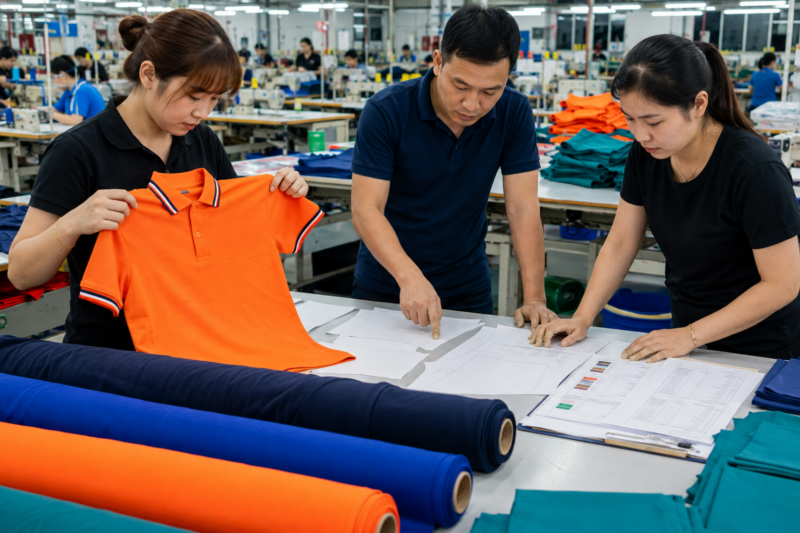 Quy trình may đồng phục công ty