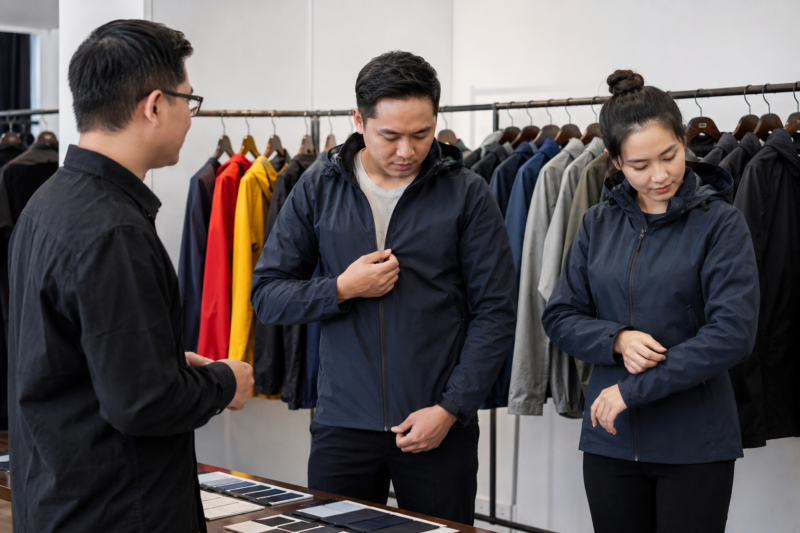 Size áo khoác gió nam nữ