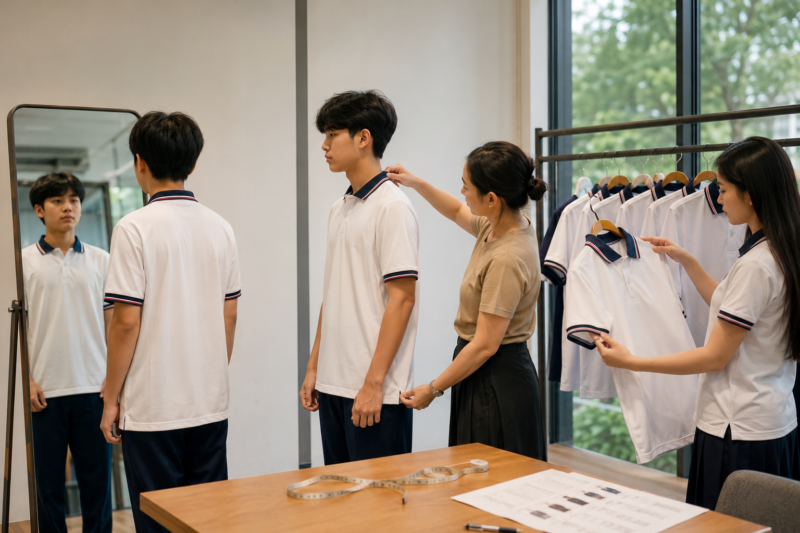 Size áo thun đồng phục học sinh