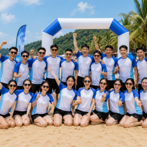 Tập thể Mẫu áo thun teambuilding cổ tròn