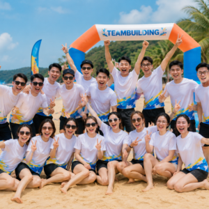 Tập thể Mẫu áo thun teambuilding cổ tròn1