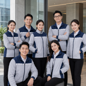 Tập thể công ty mặc mẫu Đồng phục áo khoác gió văn phòng