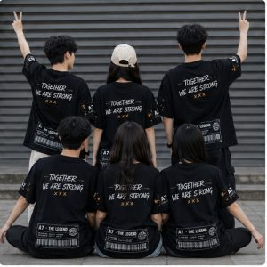 Tập thể học sinh mặc mẫu áo lớp Streetwear VIE Uniform