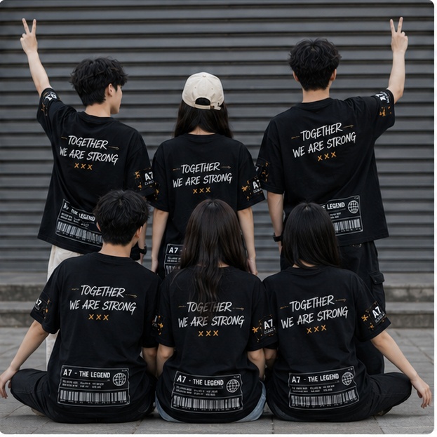 Tập thể học sinh mặc mẫu áo lớp Streetwear VIE Uniform Tập thể học sinh mặc mẫu áo lớp Streetwear VIE Uniform