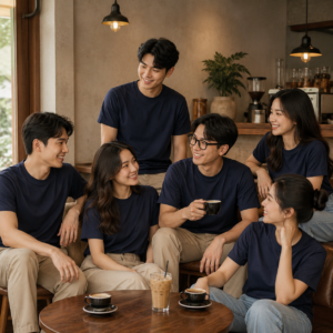Tập thể mặc Mẫu áo thun đồng phục cotton 100%