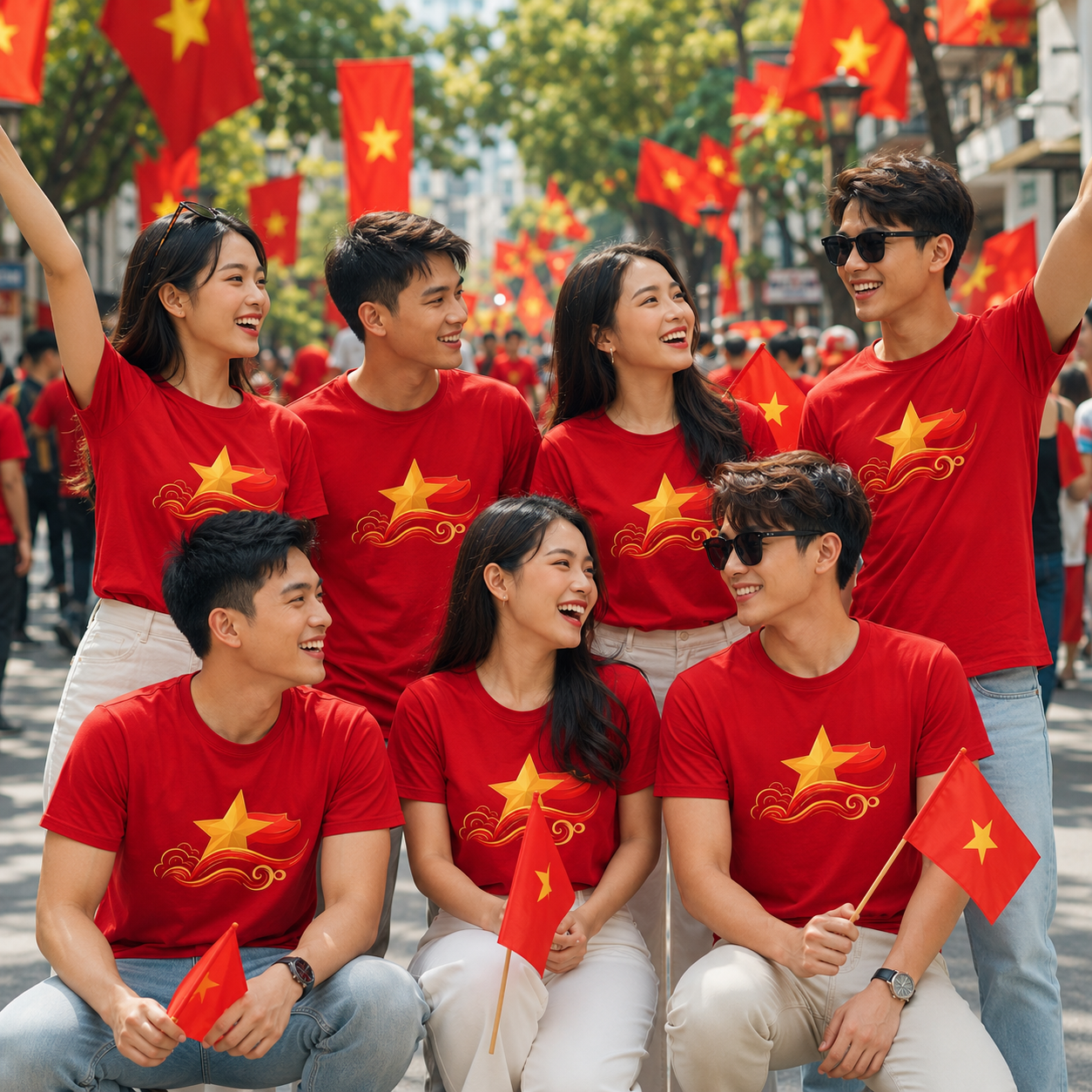 Tập thể mặc áo mẫu áo thun 2-9 Tập thể mặc áo mẫu áo thun 2-9