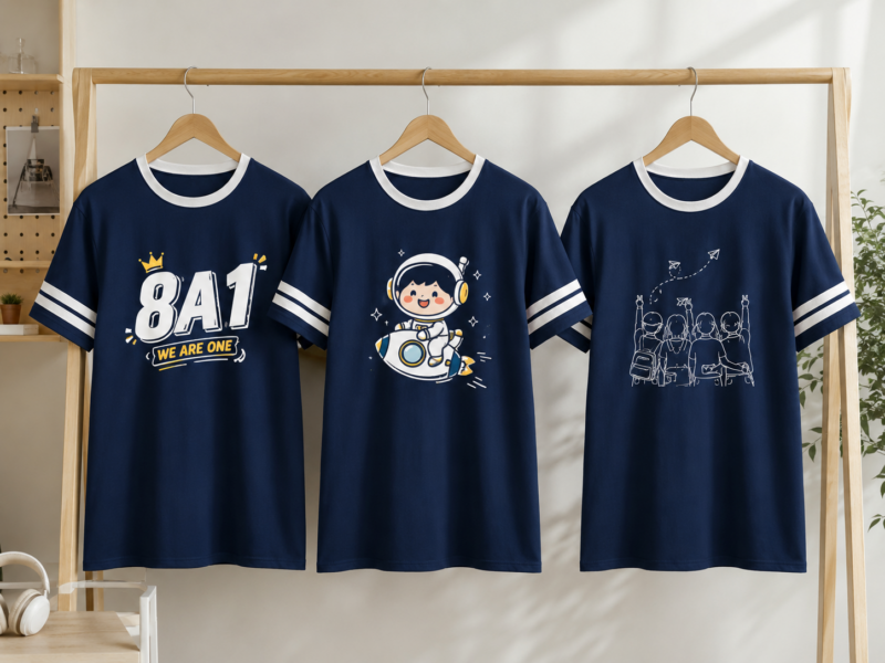 Thiết kế hình in áo lớp cấp 2