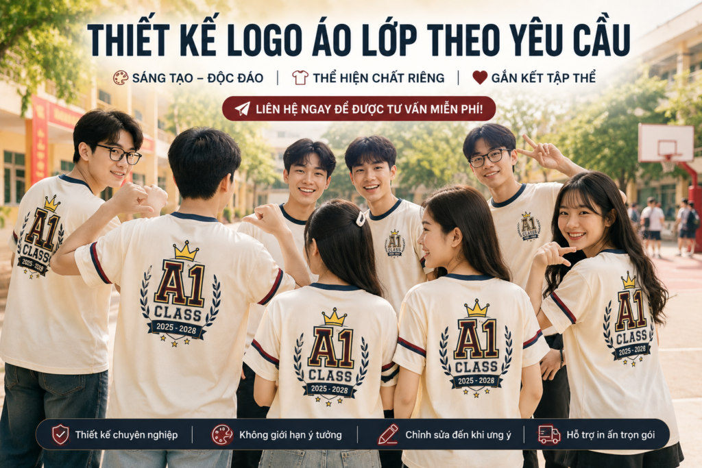Thiết kế logo áo lớp theo yêu cầu