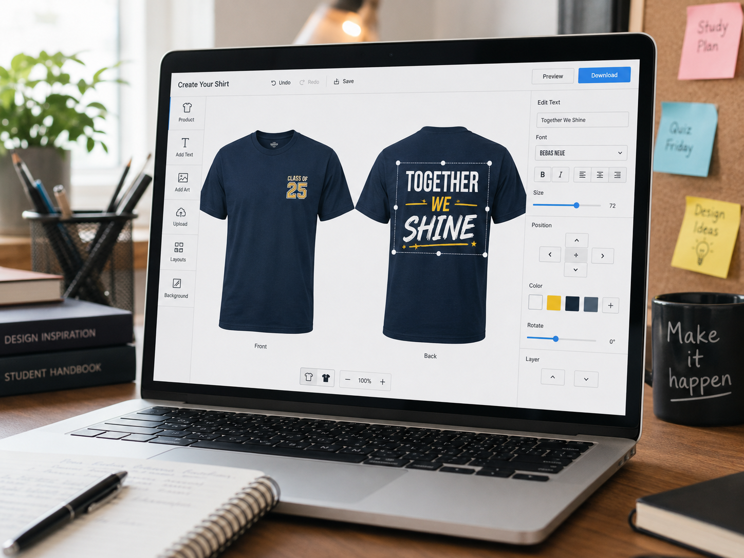 Thiết kế slogan áo lớp online