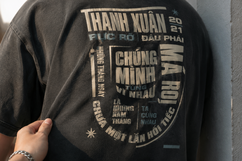 Typography áo lớp sáng tạo