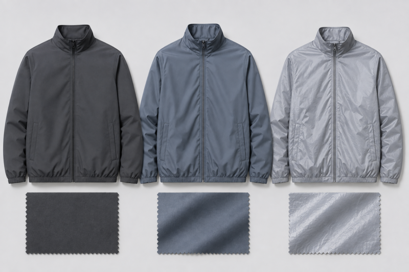 Vải polyester và nylon may áo khoác