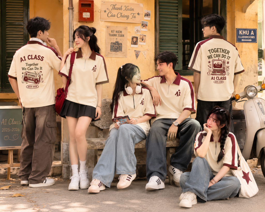 Ý tưởng áo lớp vintage