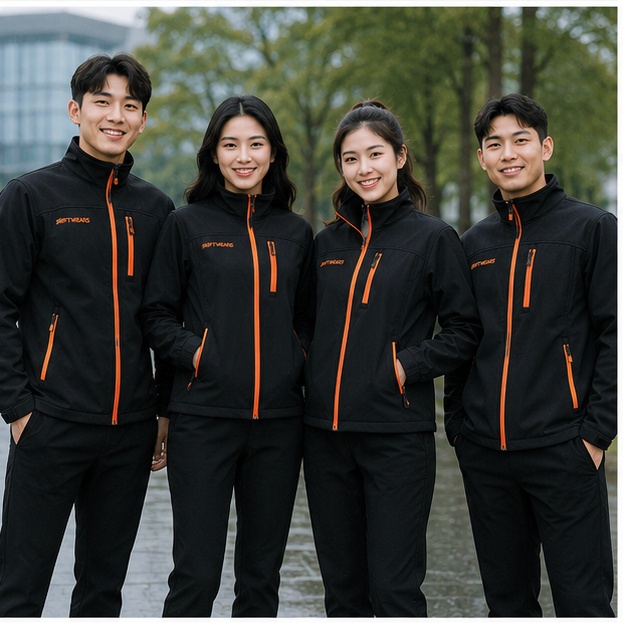 Tập thể mặc mẫu đồng phục áo khoác chống nước Tập thể mặc mẫu đồng phục áo khoác chống nước