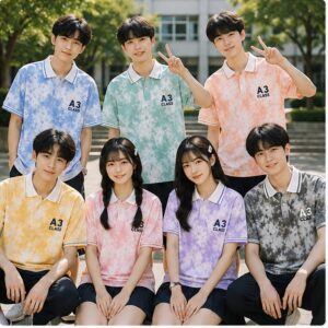 tập thể mặc Mẫu áo lớp Tie Dye cá tính, trẻ trung
