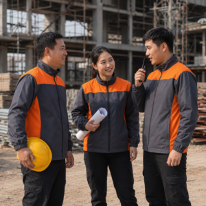 Chi tiết Mẫu áo khoác gió đồng phục bảo hộ lao động