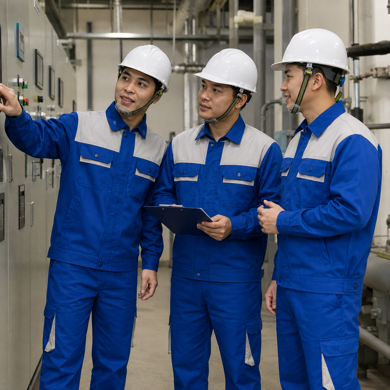 công nhân mặc áo khoác gió đồng phục bảo trì công nhân mặc áo khoác gió đồng phục bảo trì
